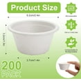 thumbnail image 7 of 2 oz Compostable Portion Cups,200 Pack Disposable Souffle Cups,Biodegradable Condiment Cups,Bagasse Fiber Sample Portion Cups,Sample Cups Tasting Cups for Jello Shot,Souffle,Condiment,Sauce (White), 7 of 7