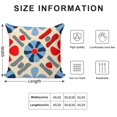 thumbnail image 2 of Red And Blue Pioneer Flower Modern Art Geometric Pillow Covers,Red And Blue Pioneer Flower Modern Art Geometric Throw Pillow Covers 18"×18" ,Living Room Sofa Couch Pillow Covers,Decorative Pillow Cove, 2 of 7