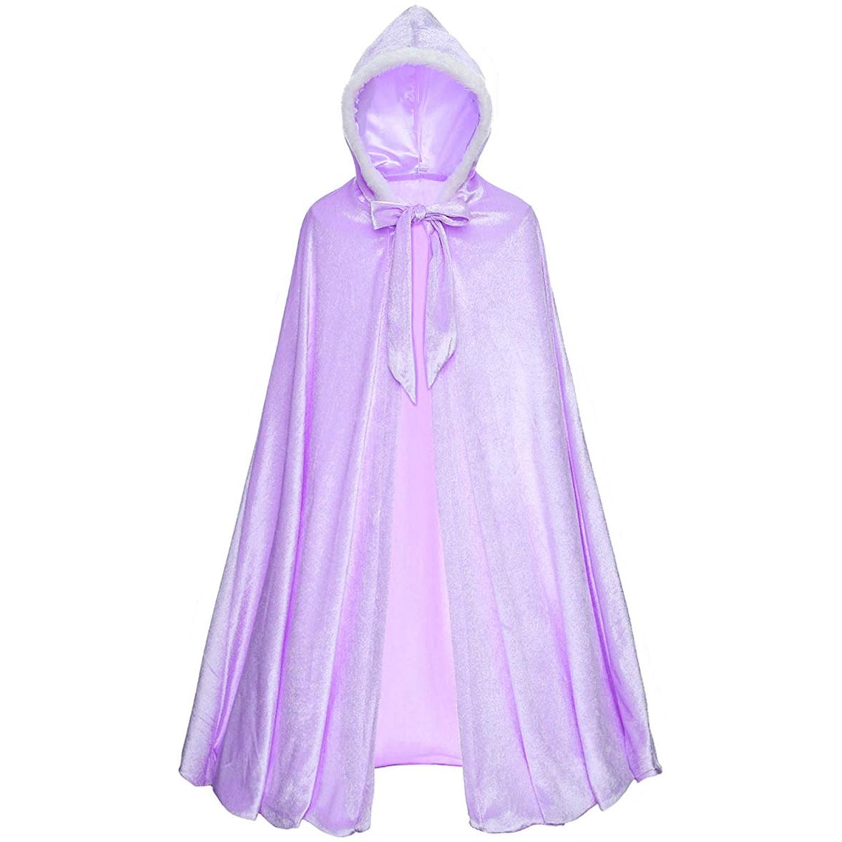 HAWEE Princess Hooded Cape Cloaks for Girls Full Length Deluxe Soft Velvet Long Cloak for