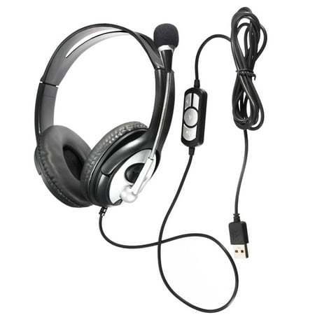 OVLENG USB Headset Computer Headset with Microphone Noise Cancelling, Lightweight PC Headset Wired Headphones, Business Headset for Skype, Webinar, Phone, Call