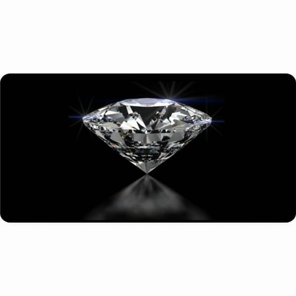 212 Main LPO6806 6 x 12 in. Diamond Centered on Black Photo License Plate
