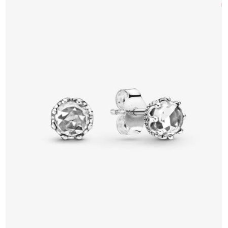 PANDORA Sparkling Crown Stud Earrings in Clear at Nordstrom