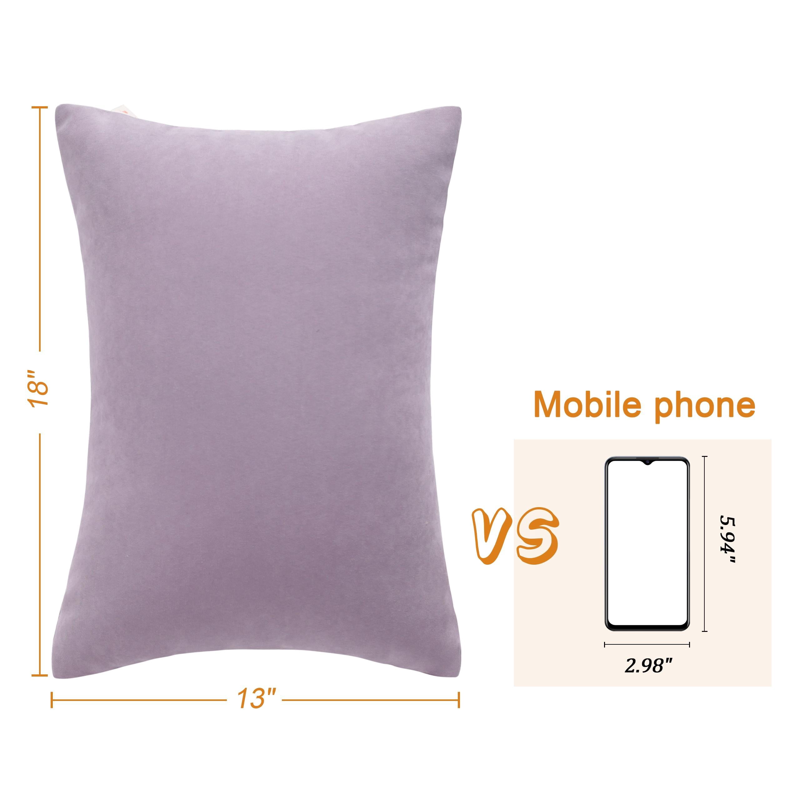 Flxxie 2 Pack Microfiber Soft Toddler Pillows for Sleeping, Small Kids Travel Pillows, Machine Washable, Perfect for Toddler Bed, 13" x 18", Lavender