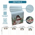 thumbnail image 6 of Blue Christmas Table Runner 70 Inches Long Farmhouse Dress Scarves, Xmas Trees Snowman Snowflake Birds Watercolor Dining Tablerunner for Coffee Table/Kitchen Island/Party Décor, 13" x 70", 6 of 8