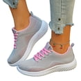 thumbnail image 3 of HTHLVMD Lace-Up Lightweight Running Shoes, Walking Shoes Women Orthopedic Lace-Up Sneakers Arch Support Breathable Tennis Running Shoe for Plantar Fasciitis Bunions, Gray 6, 3 of 5