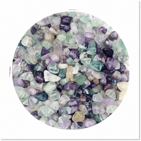 Fluorite Chip Stone Beads - 200 Pcs Irregular Gemstones for DIY Bracelet Making