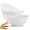 White-4, variant on Homienly 6-Pack 60 oz Wheat Straw Salad Bowls, Microwave & Dishwasher Safe, Green