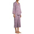 thumbnail image 5 of Secret Treasures 3/4 Sleeve Notch Collar Pajamas Set (Women's), 5 of 6