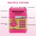thumbnail image 4 of Hucha GudoQi Password, banco de dinero electrónico digital, mini cajero automático, lata para guardar monedas, juguetes, cumpleaños para niños, rosa, 4 of 7
