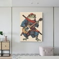 thumbnail image 6 of Susaid Samurai Frog Guitar Pattern Vertical Canvas Wall Decor 12x16in - Waterproof with Wood Frame & Damage-Free Hanging Kit, 6 of 8