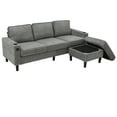 thumbnail image 5 of 78" Convertible Sectional Sofa, Modern L Shaped 3 Seat Couch with Reversible Storage Chaise for Small Space,Living Room,Apartment,light grey, 5 of 8