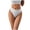 White, variant on BYHONG Women's Thong Yoga Seamless Thread Middle and Low Waisted Sports Triangle Underwear Women Panties Mint Green One Size
