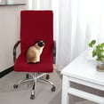thumbnail image 2 of PiccoCasa Stretchy Office Chair Slipcover Swivel Computer Chair Cover, Burgundy Large, 2 of 6