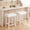 White, variant on Kicctian Saddle Bar Stools Set of 2 – 24" Counter Height Backless Stools with Upholstered Padded Seat, Curved Cushion, Metal Footrest for Kitchen Island, Home Bar,White