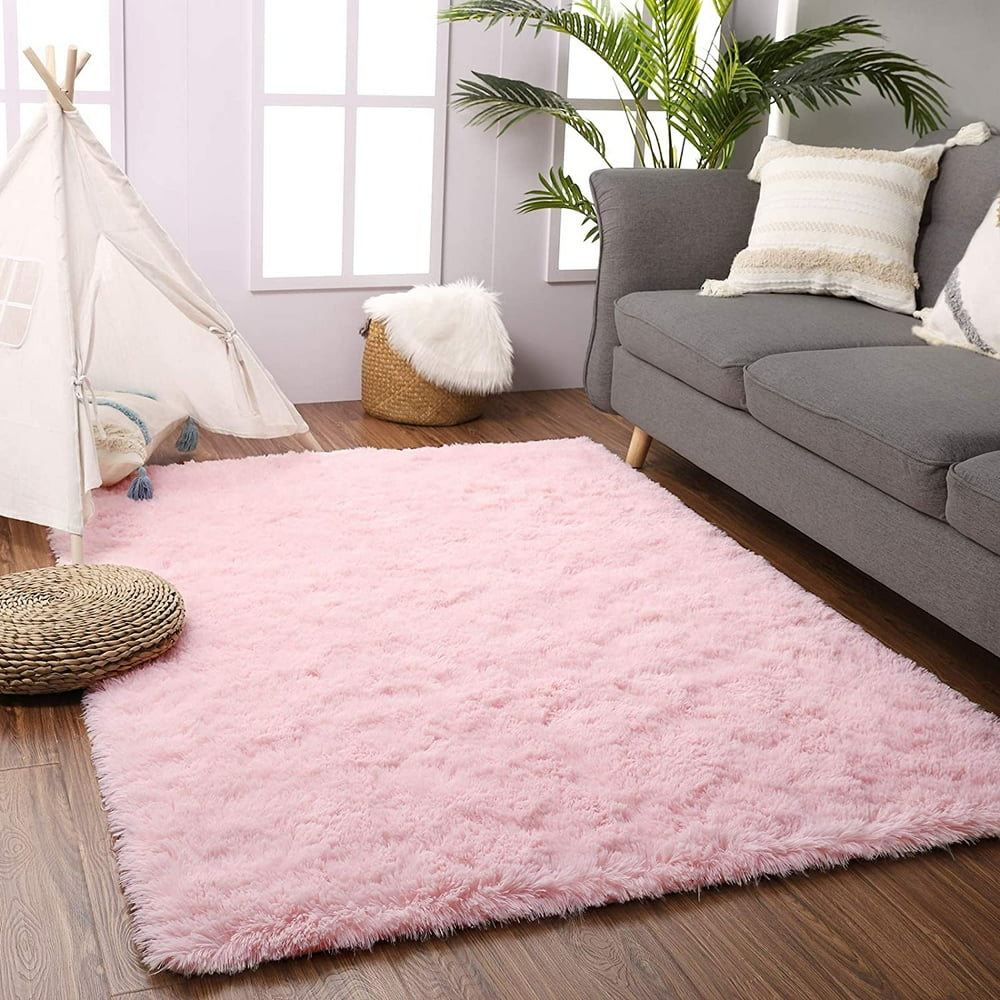 Noahas Soft Fluffy Area Rug Modern Shaggy Bedroom Rugs for Kids Room