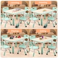 thumbnail image 4 of QinaQin Juego infantil de mesa y 4 sillas de 80 x 60 cm, ideal para aprendizaje, juegos, manualidades y actividades en casa o salón de clases, 4 of 8