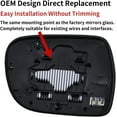 thumbnail image 3 of Driver Side Mirror Replacement for Lexus RX RX RXh Mirrors Glass Left Side Rear View Mirror Glass with Power Heated, 3 of 6