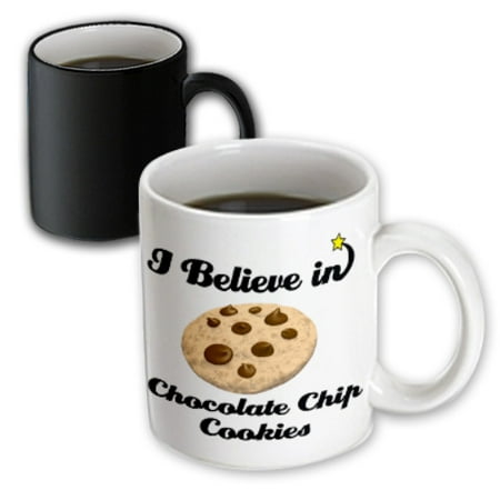 3dRose I Believe In Chocolate Chip Cookies, Magic Transforming Mug,