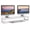 white, variant on 38.6-Inch Wide Monitor Stand Riser with 100 lbs Capacity, Sturdy Wooden Desk Organizer Shelf for Dual Monitors, Laptop, Printer - Home Office & Living Room