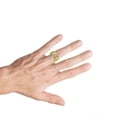 thumbnail image 2 of Pompeii 2 Ct Emerald Cut Moissanite Solitaire 12mm Men's Ring White Yellow or Rose Gold, 2 of 3