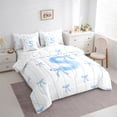 thumbnail image 3 of Castle Fairy Monogrammed Letter S 7-Piece Twin Bedding Sets for Teens Boys Girls,Kawaii Bow Bedding Comforter Set,Geometric Stripes Breathable Sheet Sets,Super Cozy Room Decor, 3 of 8