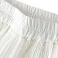 thumbnail image 4 of SWSMCLT Women's Pleated Tutu Skirt Ruffle Fashion Chiffon Skirt Bubble Skirt Cute Summer Casual Elastic Waist White Small-X-Large, 4 of 4