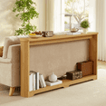 thumbnail image 2 of Kadyn Console Desk Table, Console Table, Entryway Table, 70.1" Narrow Wooden Console Sofa Table for Entranceways, Corridors, and Front Door, Natura, 2 of 10
