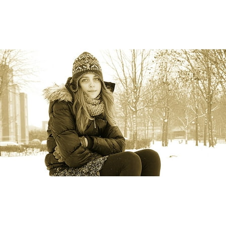 Canvas Print Teen Snow Cold Hat Girl Retro Body Kits Winter Stretched Canvas Canvas Print Teen Snow Cold Hat Girl Retro Body Kits Winter Stretched Canvas