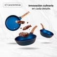 thumbnail image 4 of Juego De 3 Sartenes Zafiro Con Recubrimiento de Inoble Antiadherente 22,24 y 28cm – Color Azul - Kitchen Art - Queen Sense, 4 of 6