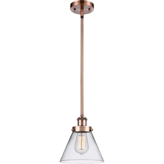 Innovations 916-1S-AC-G42-LED Large Cone 1 Light Pendant part of the Ballston Collection, Antique Copper