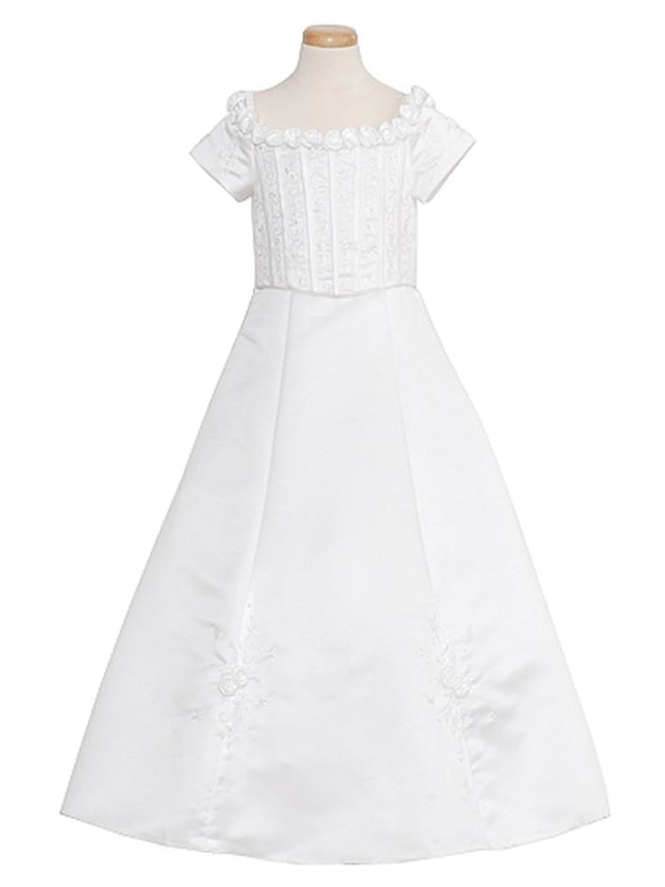 3t white flower girl dress