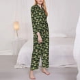 thumbnail image 5 of Wukai Camouflage Dinosaur Print Women's Pajama Set - Soft Long Sleeve Sleepwear for Comfort and Style-X-Large, 5 of 9