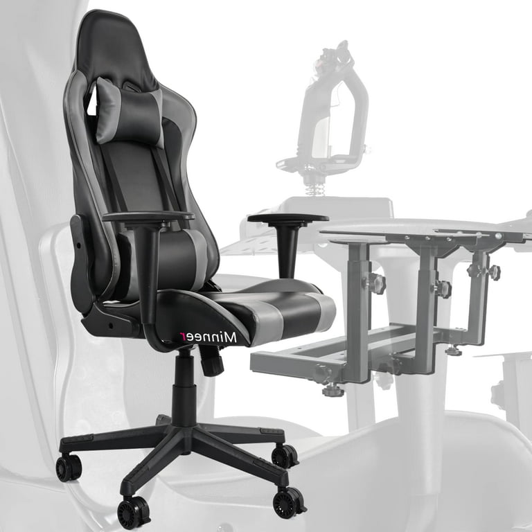 OpenWheeler Lumbar and Neck Pillow for Gaming Chairs, sim Racing cockpits,  Flight sim pits (Black, Neck)