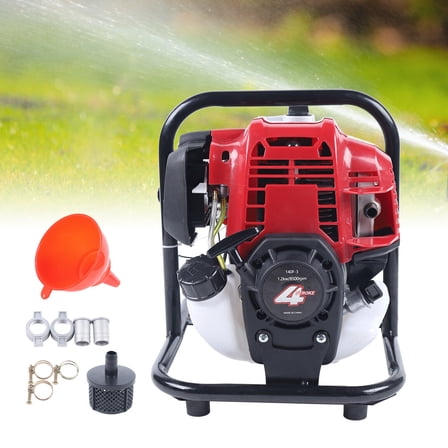 Aiqidi 1 Inch 4 Stroke 38CC Gasoline Water Pump Gas-Powered Garden Irrigation Water Transfer Pump 1.2KW Pull Start Air-cooled