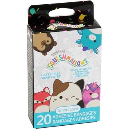 Regent Products  Squishmallow Latex Free Boxed Bandages Kids - 20 Count - Pack of 24