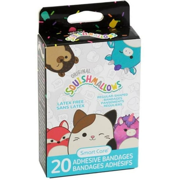 Regent Products  Squishmallow Latex Free Boxed Bandages Kids - 20 Count - Pack of 24