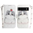 thumbnail image 2 of Case for Google Pixel 6 Pro 5G Cover Magnetic 3D Pattern Wallet Flip Case With Strap - Cat, 2 of 5