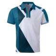 thumbnail image 3 of Men's Classic Short Sleeve Polo Shirt Zip Up Casual Summer Slim Fit T-Shirts, 3 of 6