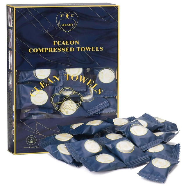Toalla comprimida para tableta Caeon, 9 x 7,5 cm, 100 unidades, envueltas individualmente