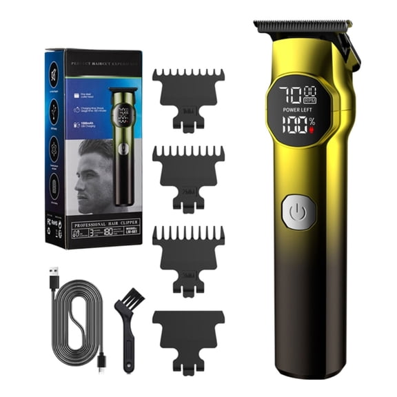 Professional Hair Clippers for Men Cordless Barber Clippers for Hair Cutting Grooming Beard Trimmer with LCD Dispaly
