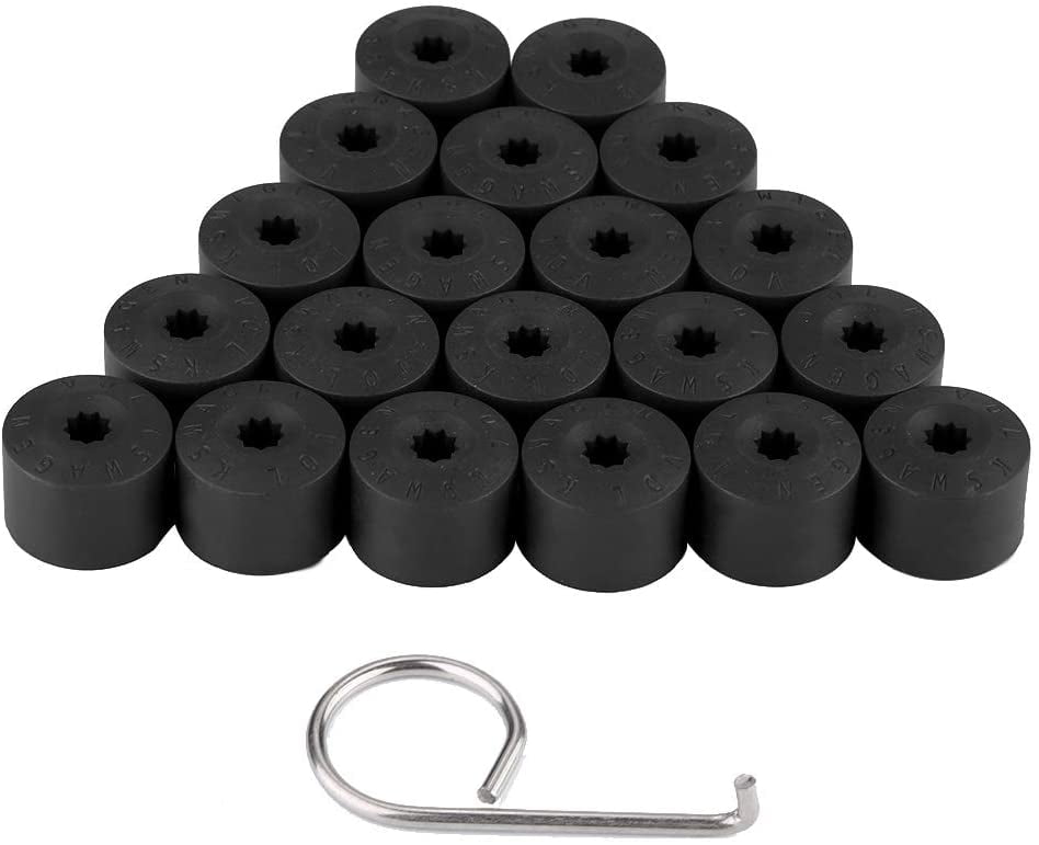 Aramox 20Pcs 17mm Wheel Lock Lug Bolt Nut Cover Cap Car Wheel Auto Hub