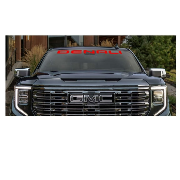 GMC Sierra Red Denali Windshield Banner Decal 2019-2026 GM Licensed