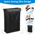 thumbnail image 5 of Slim Laundry Basket with Lid 45L Slim Laundry Hamper Waterproof Narrow Laundry Basket Space Saving Thin Clothes Hamper Portable with Long and Short Handle for Corner Storage Clothes 39×19×60cm, 5 of 10