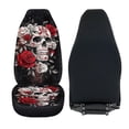 thumbnail image 6 of XYZCANDO Skull Rose Car Accessories for Woman Breathable Car Seat Covers Easy Install Thin, for Auto Truck SUV, 6 of 10