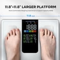 thumbnail image 6 of Smart Scale for Body Weight, BMI, Body Fat, Muscle Mass, Digital Bathroom Scales 500lbs for Bluetooth Weight Monitor 11.8" Large Platform Weighing Machine Health Analyzer with App, White, 6 of 6