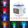 thumbnail image 1 of Romantic Star Projector Alarm Clock Night Light Projector Lamp Bedroom Alarm Clock with Music, 1 of 8