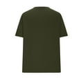 thumbnail image 5 of LADIGASU Women's V-Neck Short Sleeve Loose Solid Color T Shirt Tunic Summer Shirt Blouse, 5 of 6