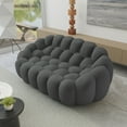 thumbnail image 1 of The Magic Home Causeuse Courbée à Bulles de 80 Pouces, Gris Foncé, 1 of 7