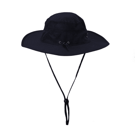 HDE Mens Mesh Bucket Hat Outdoor UV Sun Protection Wide Brim Booney Fishing (Best Running Hat Sun Protection)
