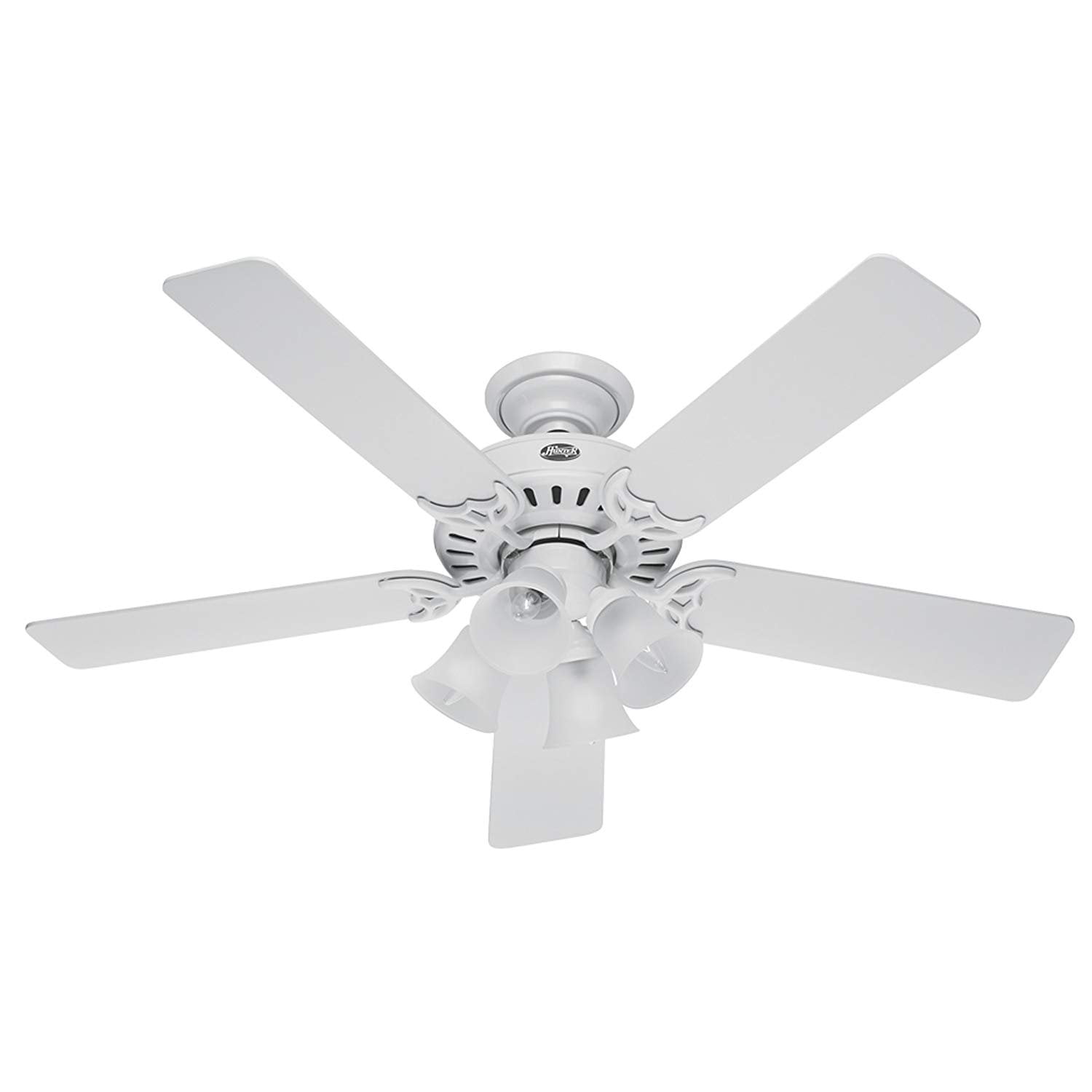 Hunter Fan Company 20181 Downrod Mount, 5 White Blades Ceiling fan with